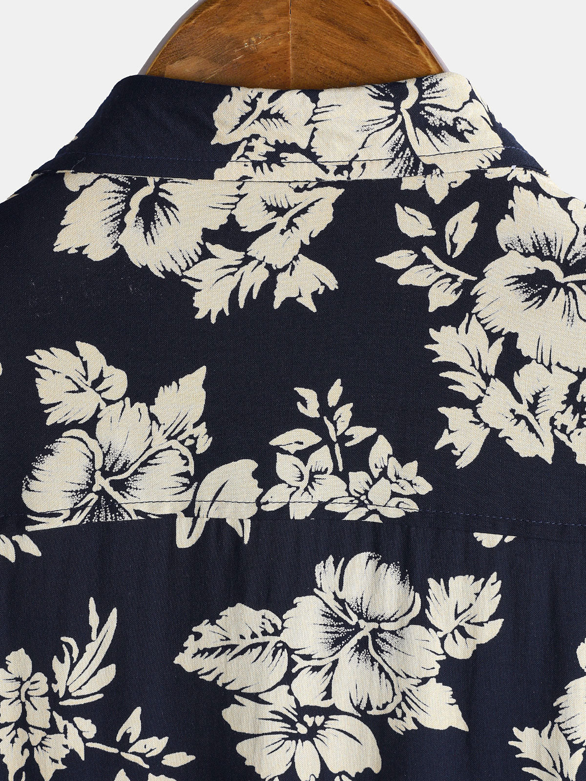 Chemise homme manches courtes imprimé floral tropical marine en rayon