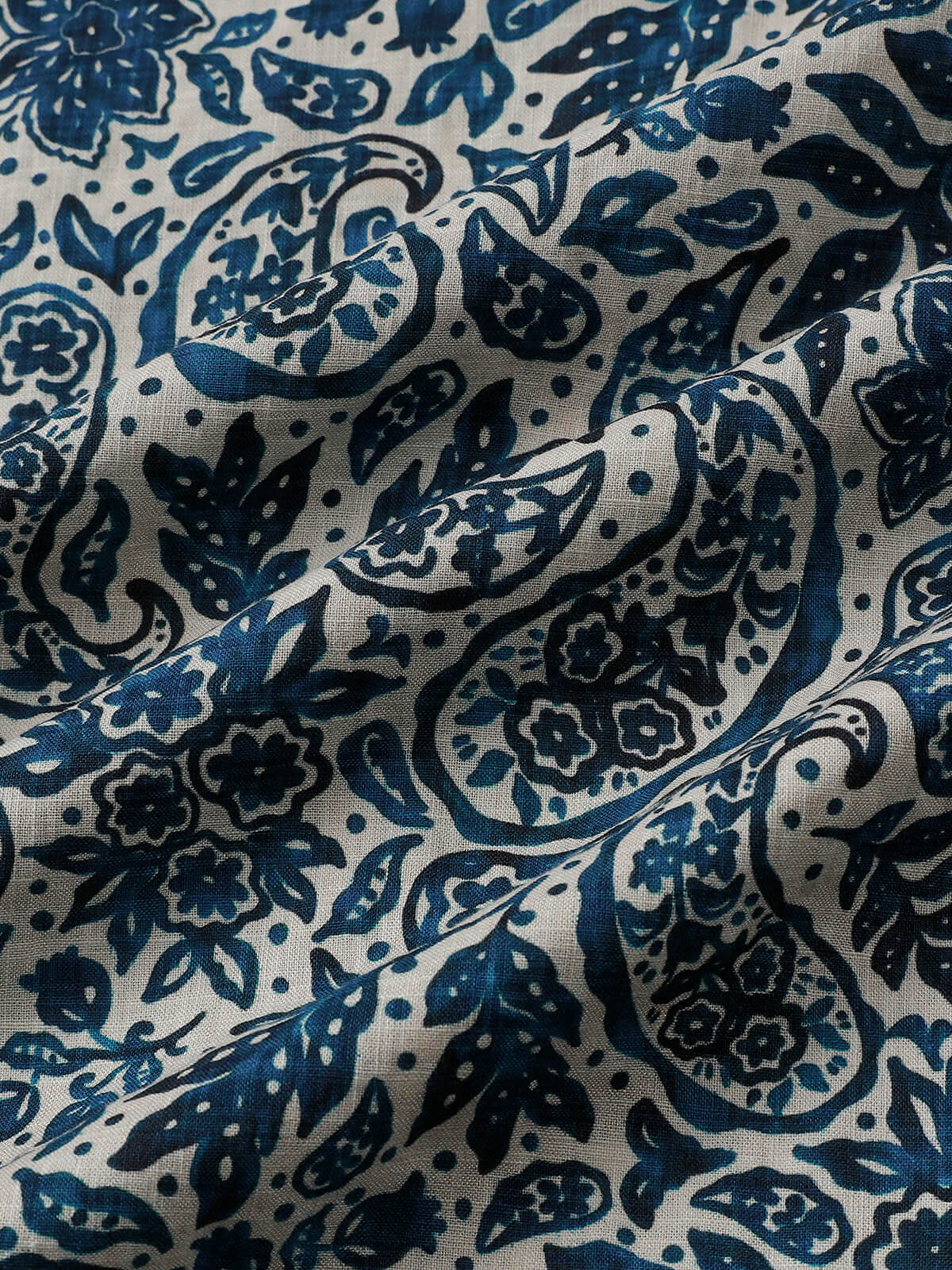Chemise Homme Imprimé Floral Paisley Style Bohème Casual Manches Courtes