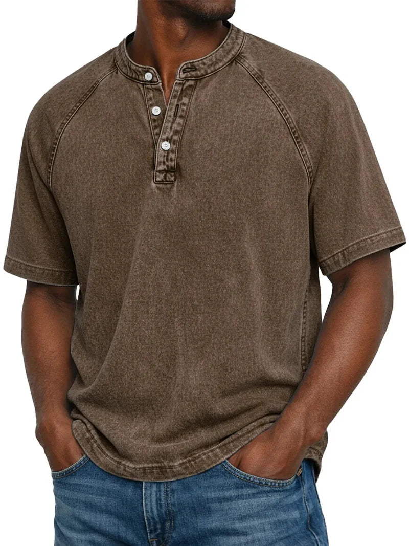 Henley™ | Chemise vintage boutonnée pour homme