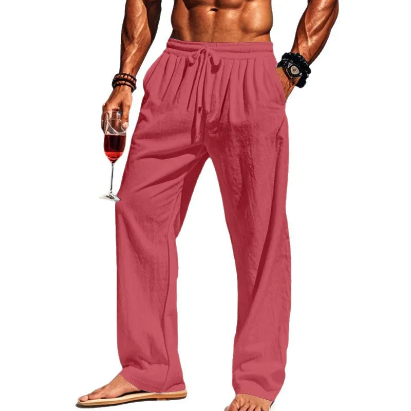 OVWISS | PANTALON LIN AZUR POUR HOMME