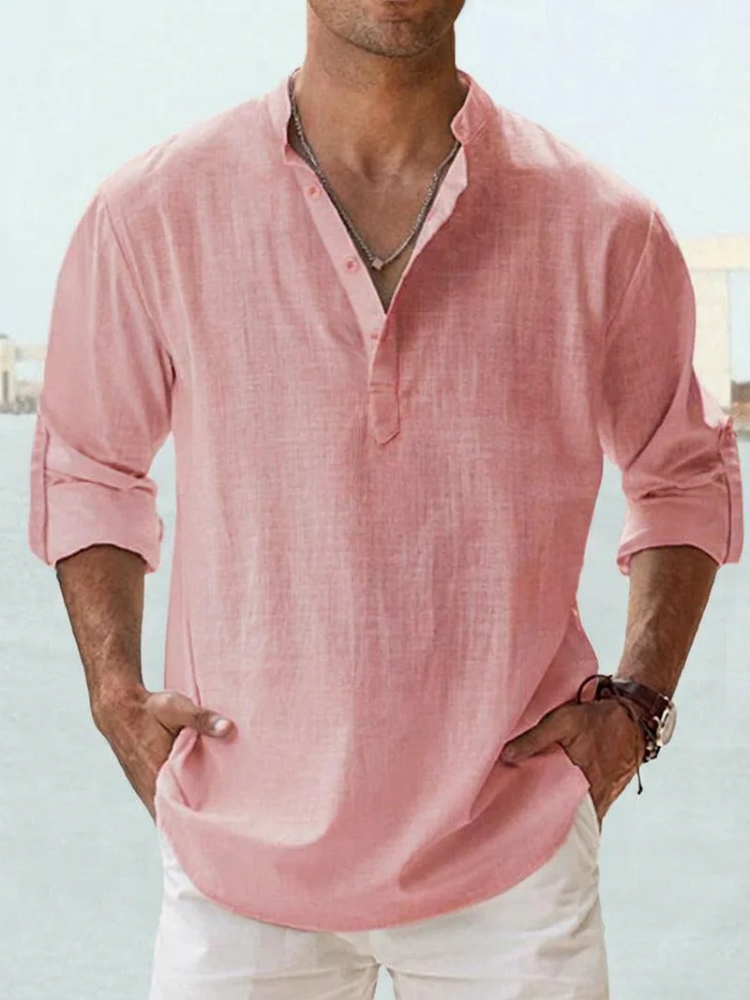 Chemise respirante en lin pour homme