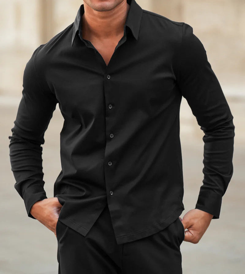 Ovwiss®️ Chemise- Infroissable et élastique