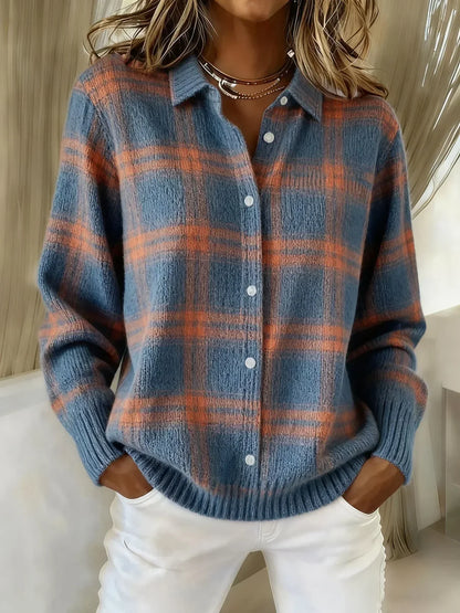 Anna™ | Cardigan en Tricot Doux à Carreaux