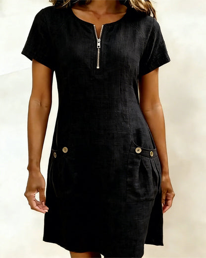 OVWISS | ROBE LÉGÈRE COTON-LIN POUR FEMMES