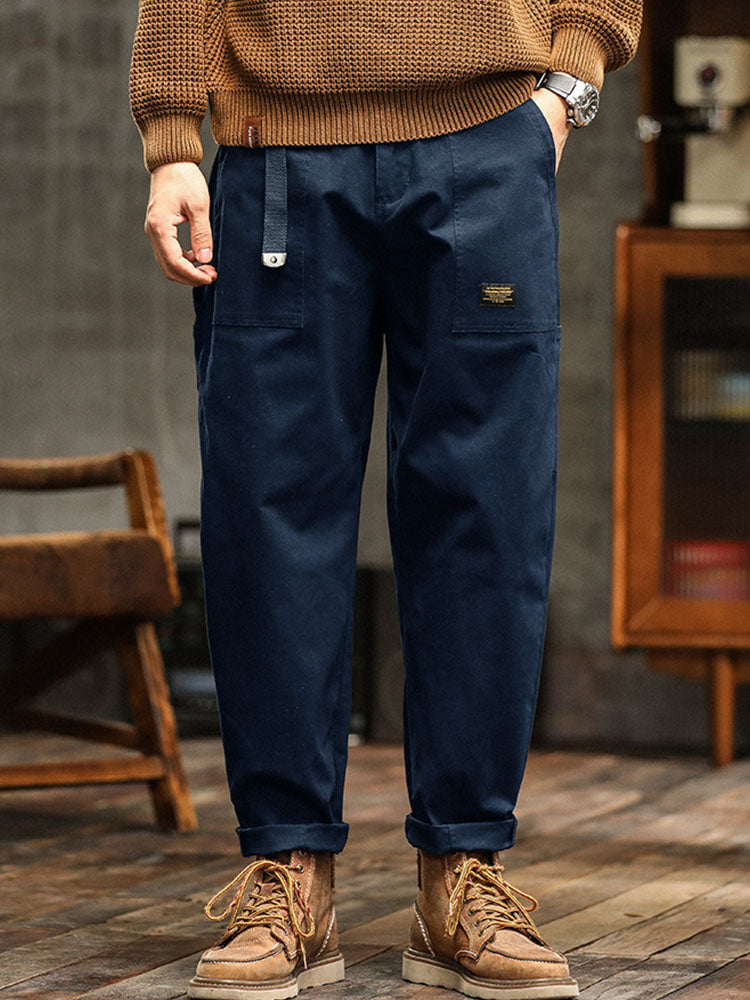 Pantalon utilitaire décontracté homme d’inspiration vintage