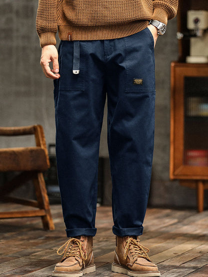 Pantalon utilitaire décontracté homme d’inspiration vintage