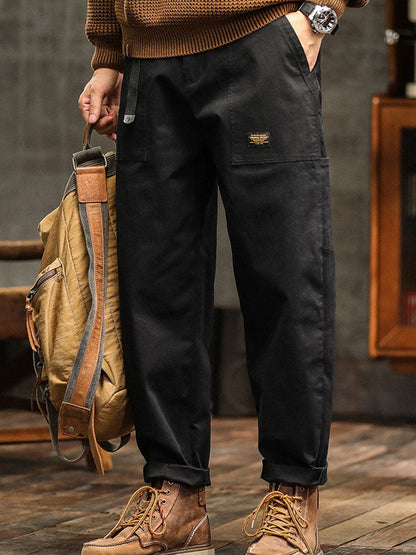 Pantalon utilitaire décontracté homme d’inspiration vintage