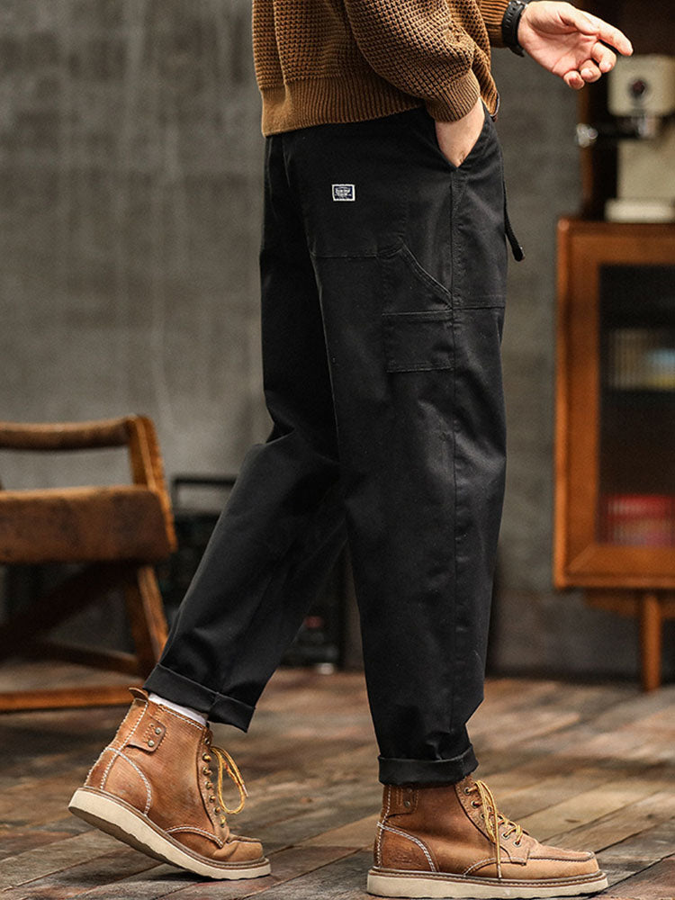 Pantalon utilitaire décontracté homme d’inspiration vintage