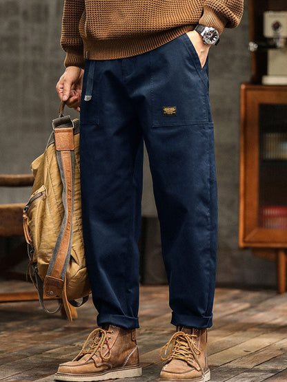 Pantalon utilitaire décontracté homme d’inspiration vintage