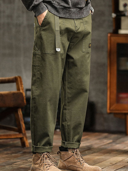 Pantalon utilitaire décontracté homme d’inspiration vintage