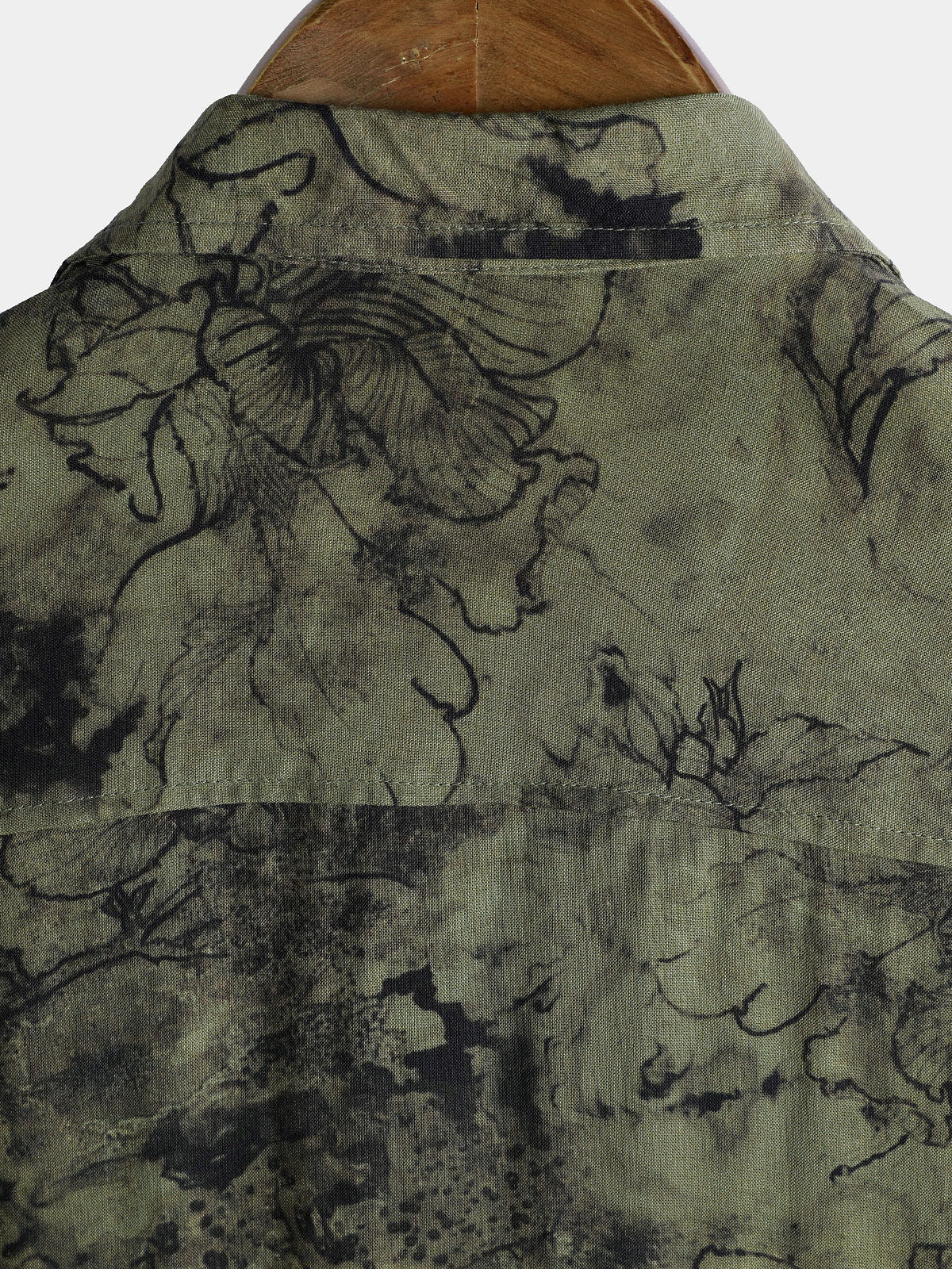 Chemise Homme Manches Courtes Rayon Léger Respirant Style Vintage Vacances