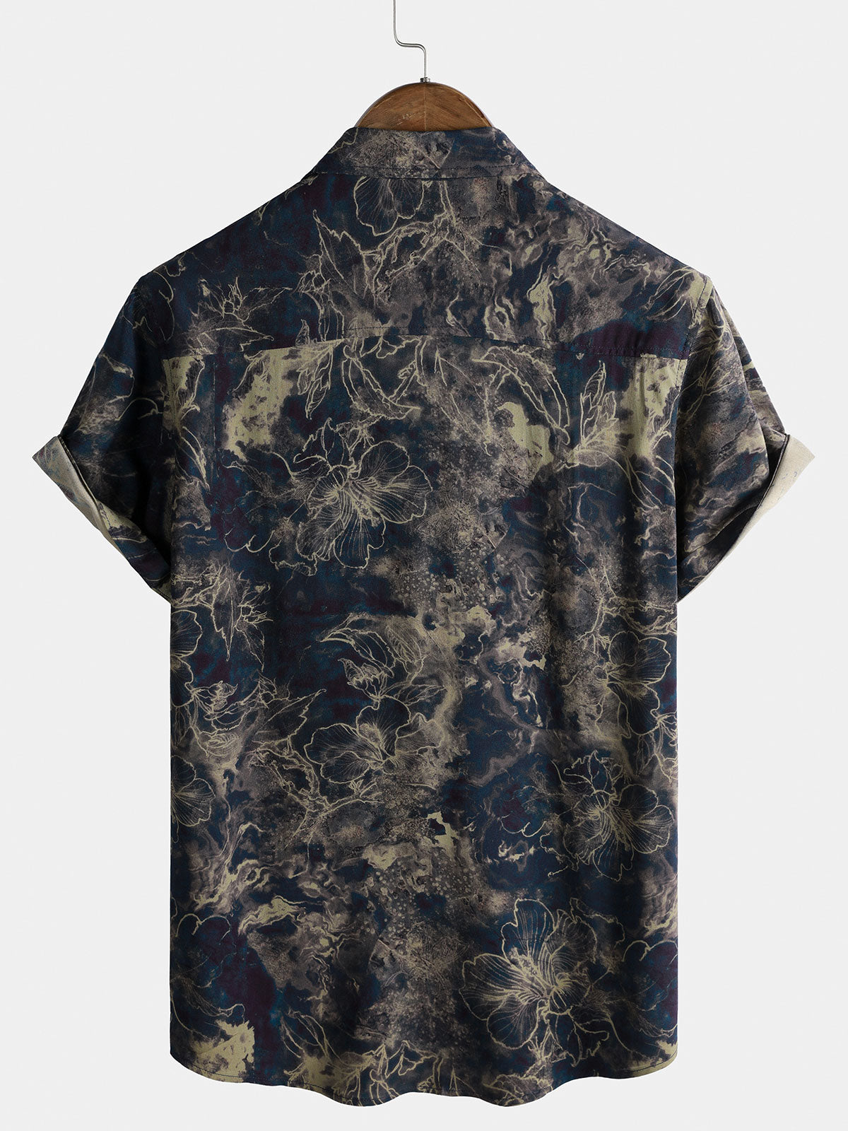 Chemise Homme Manches Courtes Rayon Léger Respirant Style Vintage Vacances Loisirs
