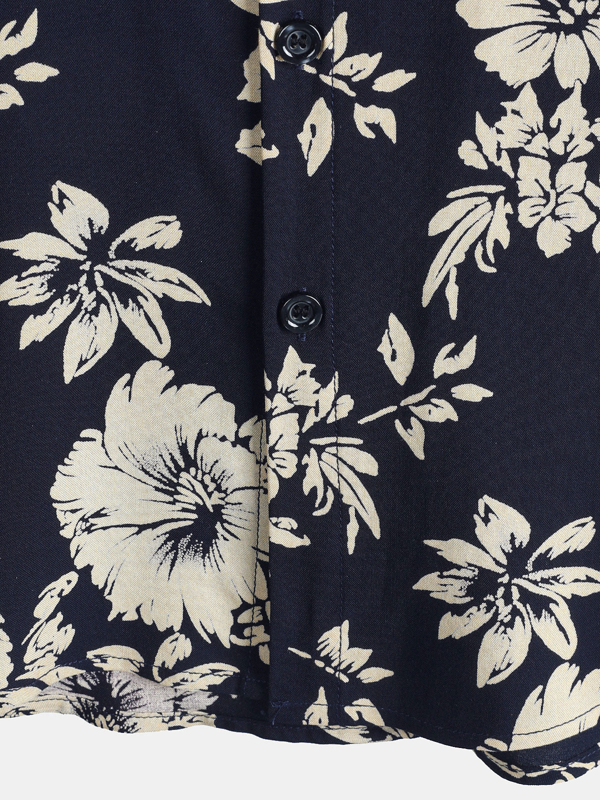 Chemise homme manches courtes imprimé floral tropical marine en rayon