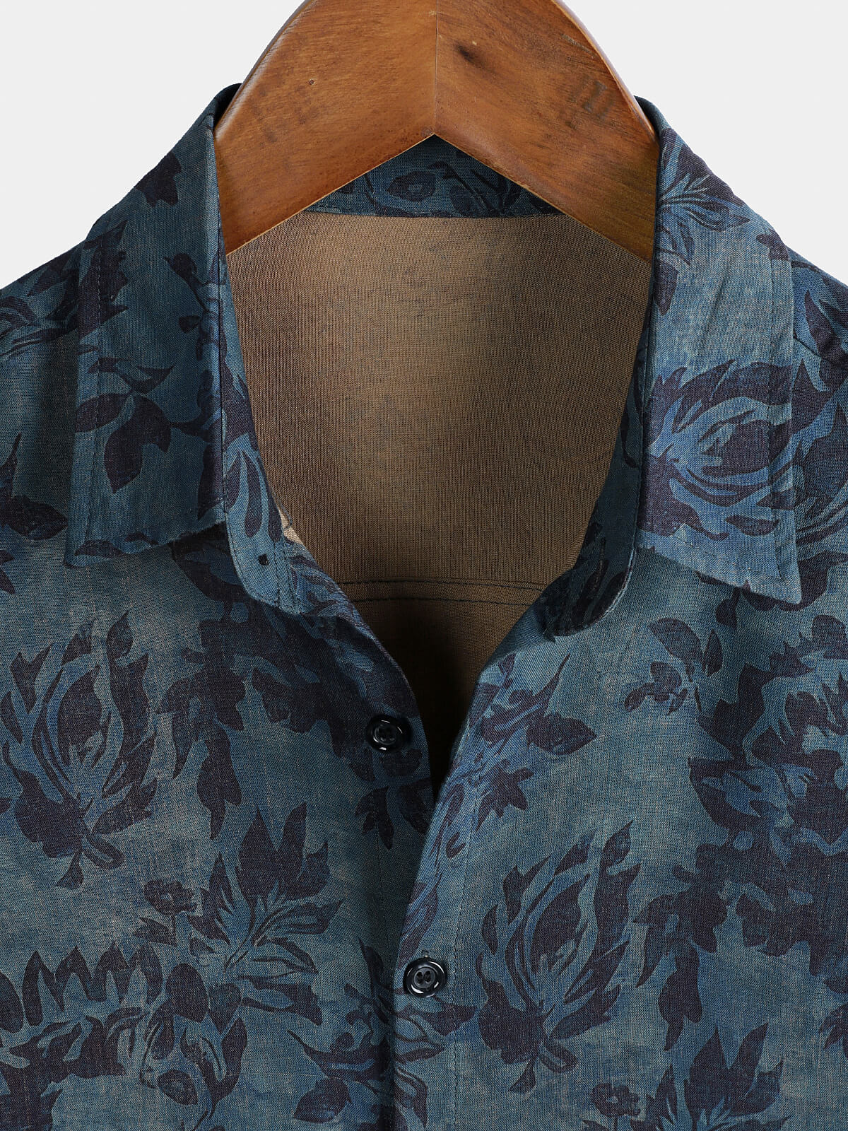 Chemise Homme Rayonne Imprimé Floral Bohème Vintage Manches Courtes