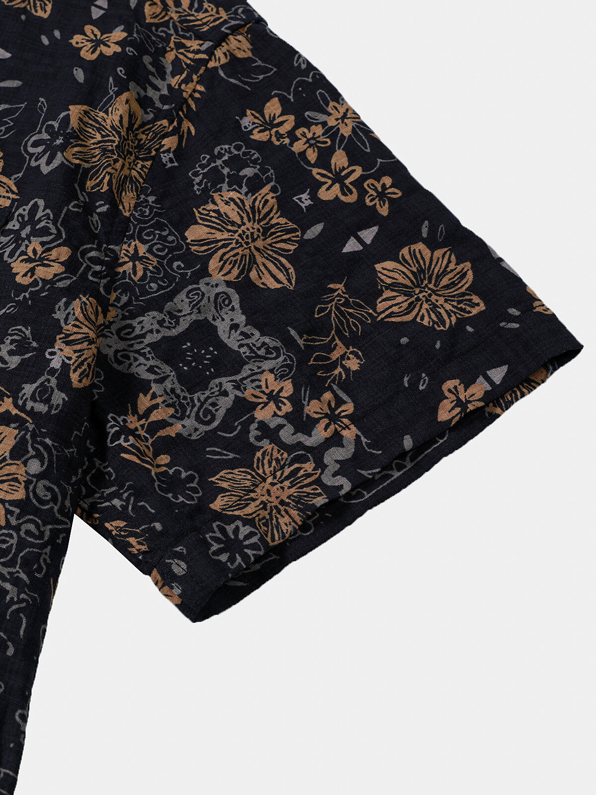 Chemise Homme Imprimé Floral Vintage Style Bohème Manches Courtes Plage
