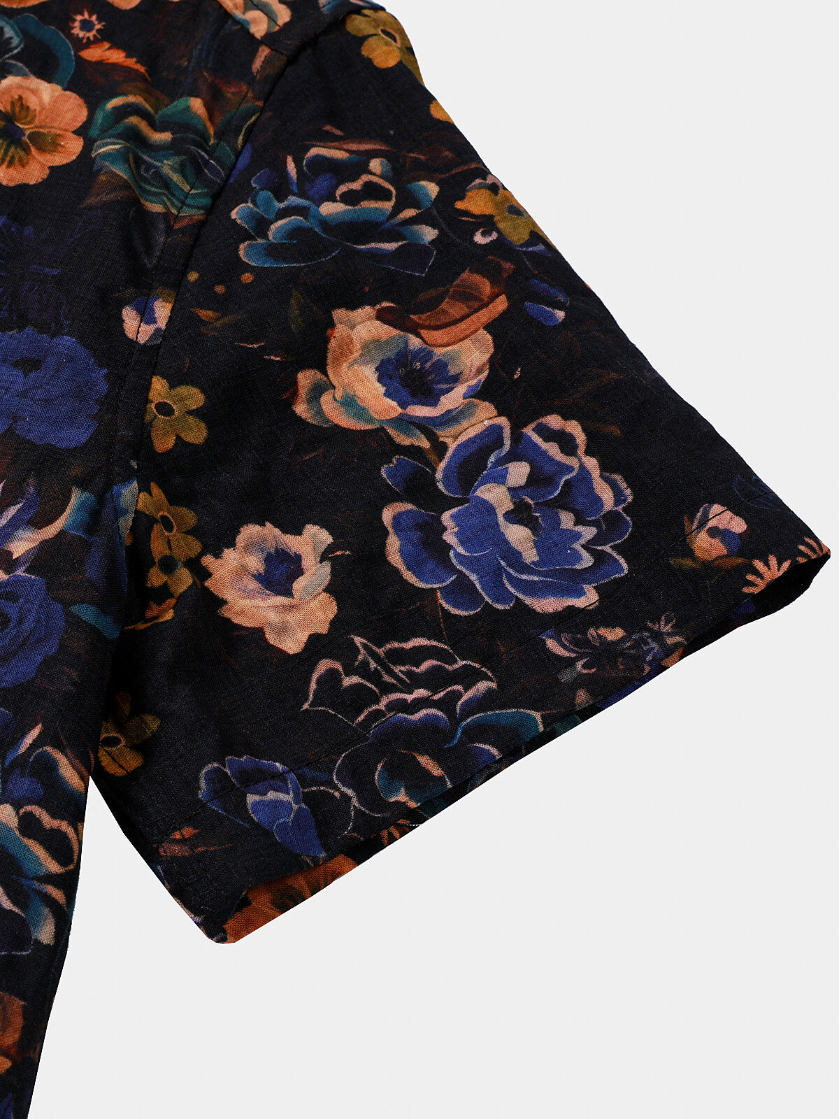 Chemise homme manches courtes imprimé floral vintage style bohème