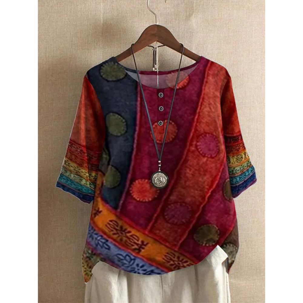 Valarie - Top bohème coloré