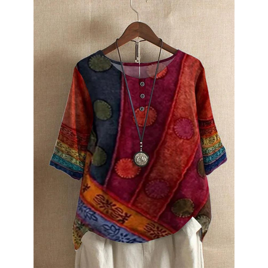 Valarie - Top bohème coloré