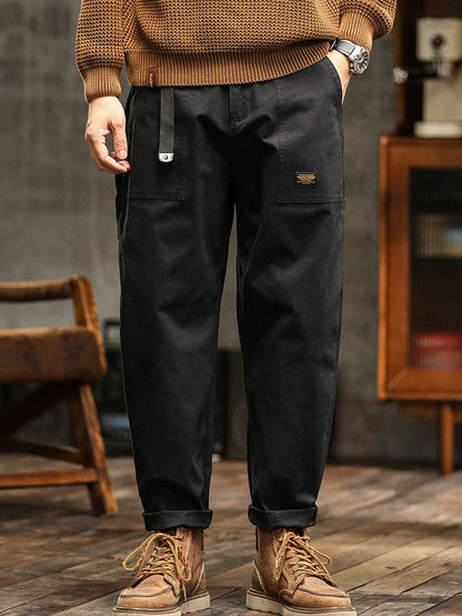 Pantalon utilitaire décontracté homme d’inspiration vintage