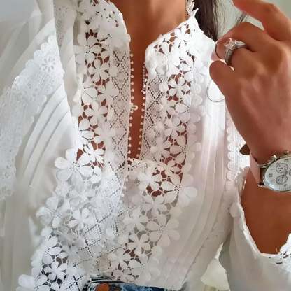 Marga – Blouse en Dentelle Florale