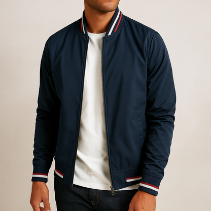 Ovwiss™ | Bomber Varsity Marine — Homme