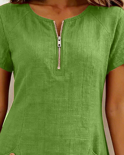 OVWISS | ROBE LÉGÈRE COTON-LIN POUR FEMMES