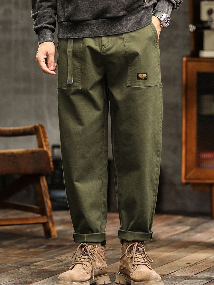 Pantalon utilitaire décontracté homme d’inspiration vintage