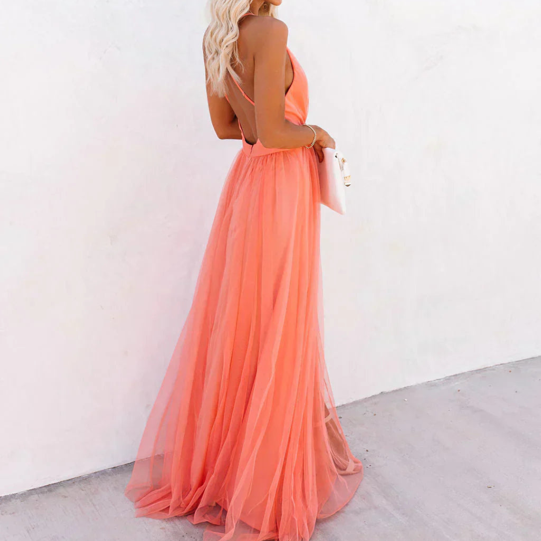 OVWISS | Robe Maxi Lumière Corail