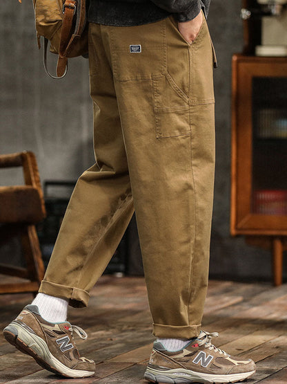 Pantalon utilitaire décontracté homme d’inspiration vintage