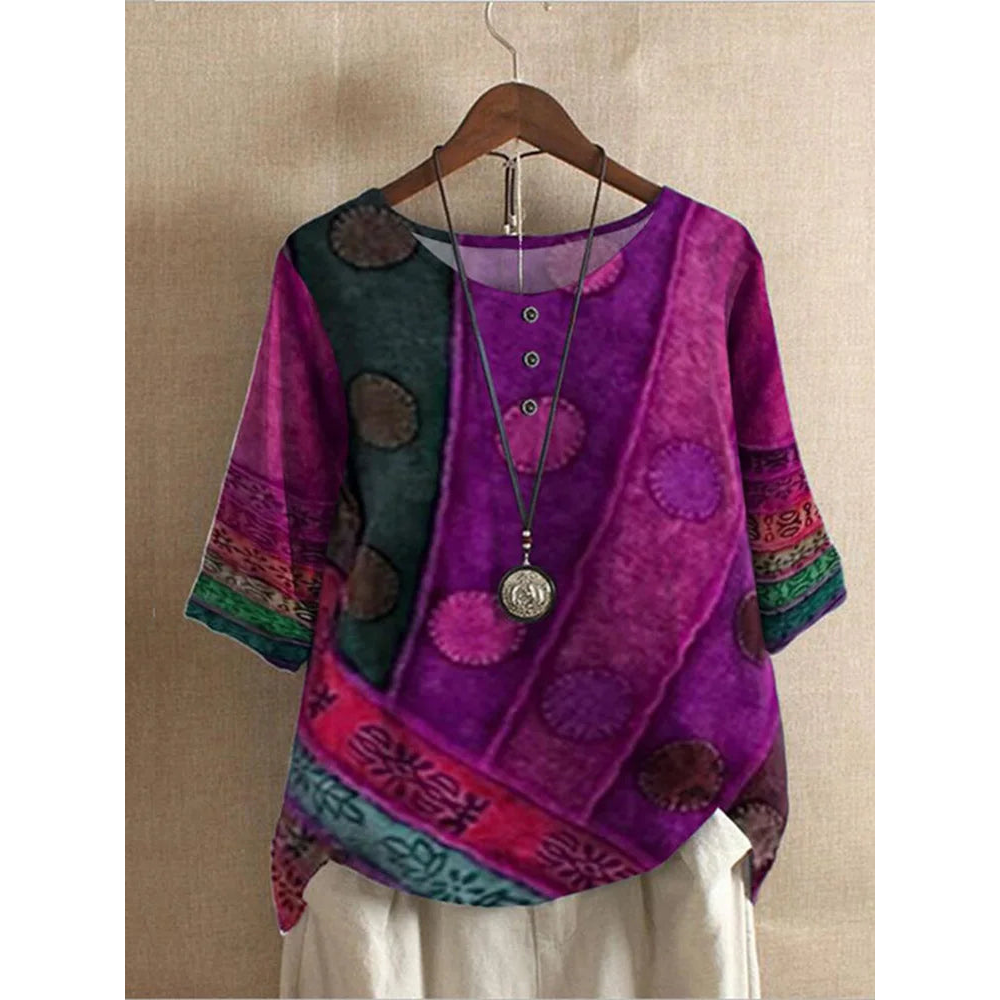 Valarie - Top bohème coloré