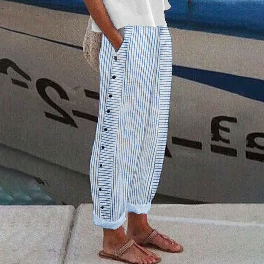 Ovwiss™ | Pantalon Rayures Côtières — Femme