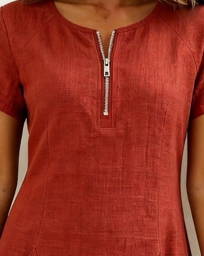 OVWISS | ROBE LÉGÈRE COTON-LIN POUR FEMMES