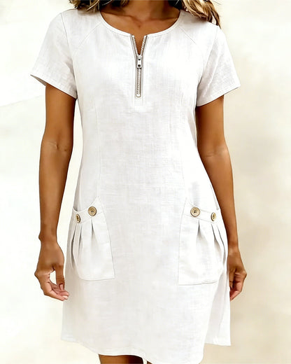 OVWISS | ROBE LÉGÈRE COTON-LIN POUR FEMMES