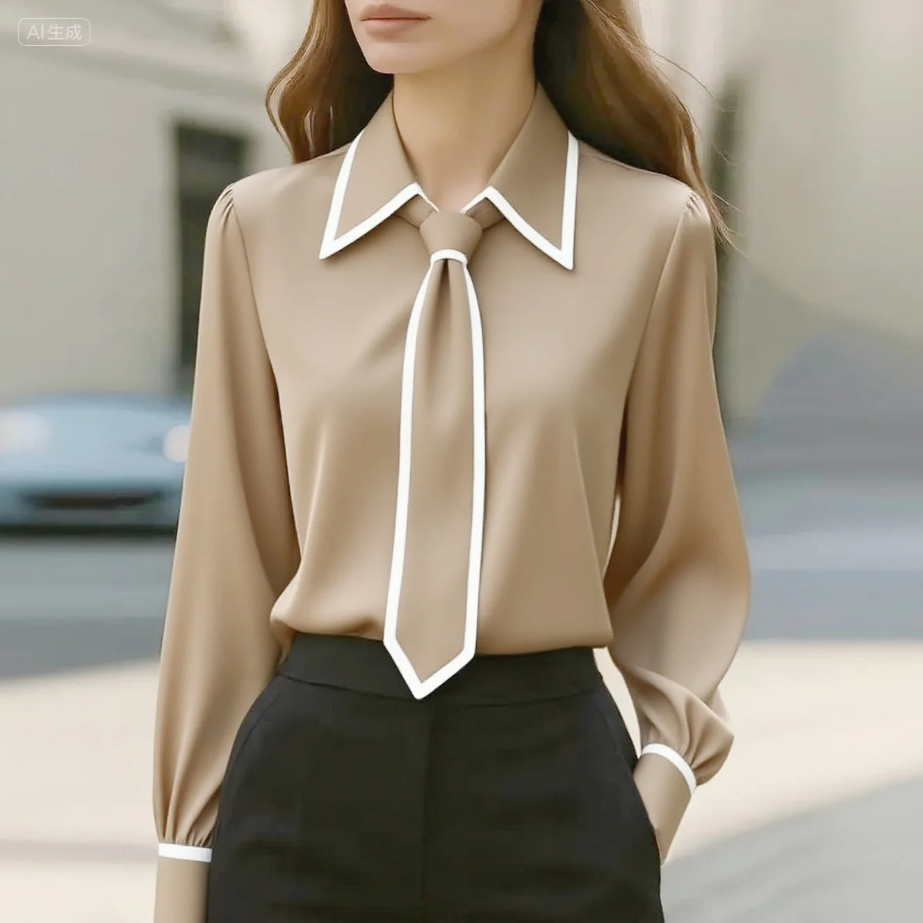 Ovwiss | Blouse Élégance Contrastée