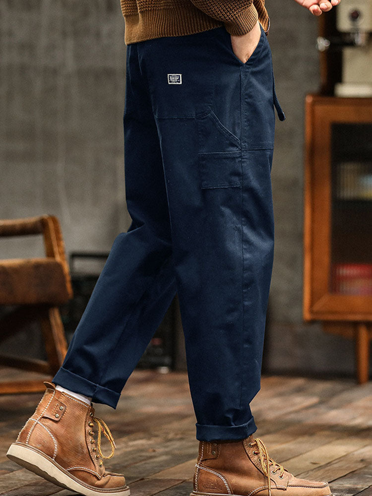 Pantalon utilitaire décontracté homme d’inspiration vintage