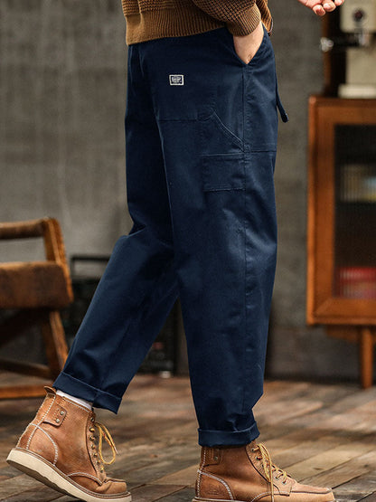 Pantalon utilitaire décontracté homme d’inspiration vintage
