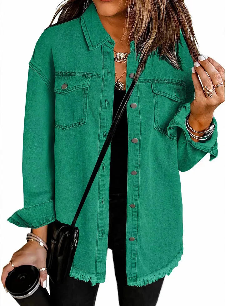 Ovwiss™ | Veste en Jean Katja — Oversize Femme