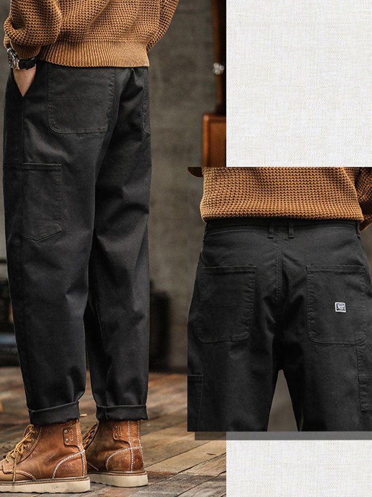 Pantalon utilitaire décontracté homme d’inspiration vintage