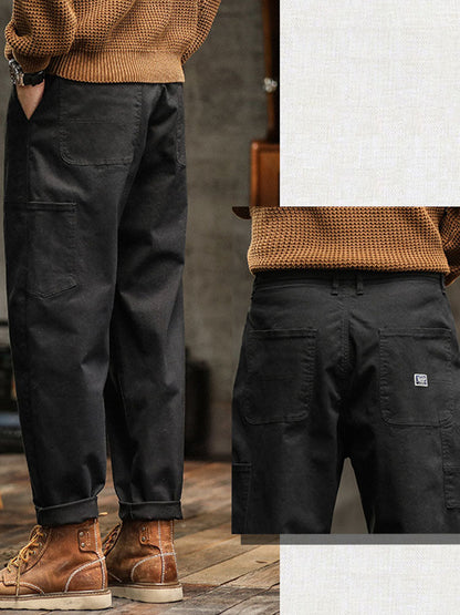 Pantalon utilitaire décontracté homme d’inspiration vintage