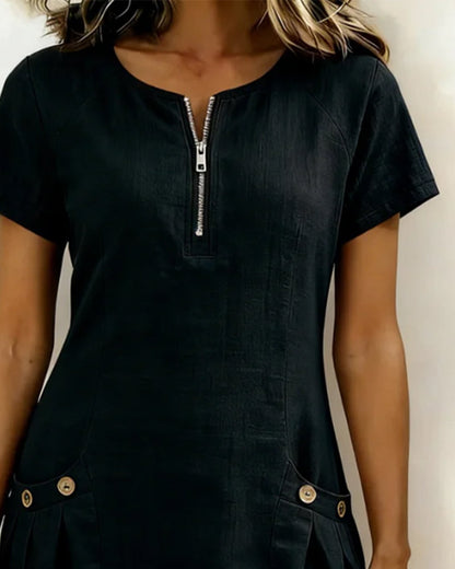 OVWISS | ROBE LÉGÈRE COTON-LIN POUR FEMMES