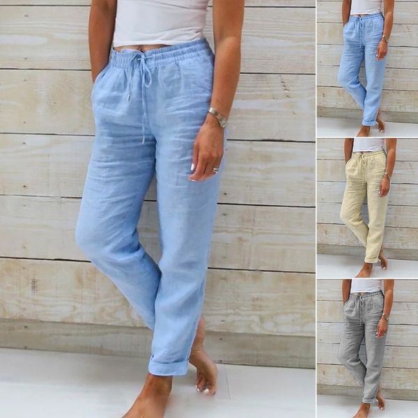 OVWISS | PANTALON DÉCONTRACTÉ À JAMBE DROITE POUR FEMMES