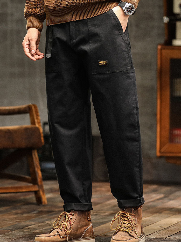 Pantalon utilitaire décontracté homme d’inspiration vintage