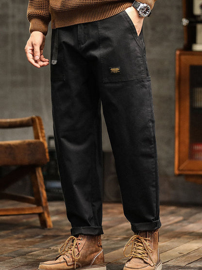 Pantalon utilitaire décontracté homme d’inspiration vintage