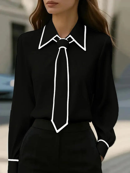 Ovwiss | Blouse Élégance Contrastée