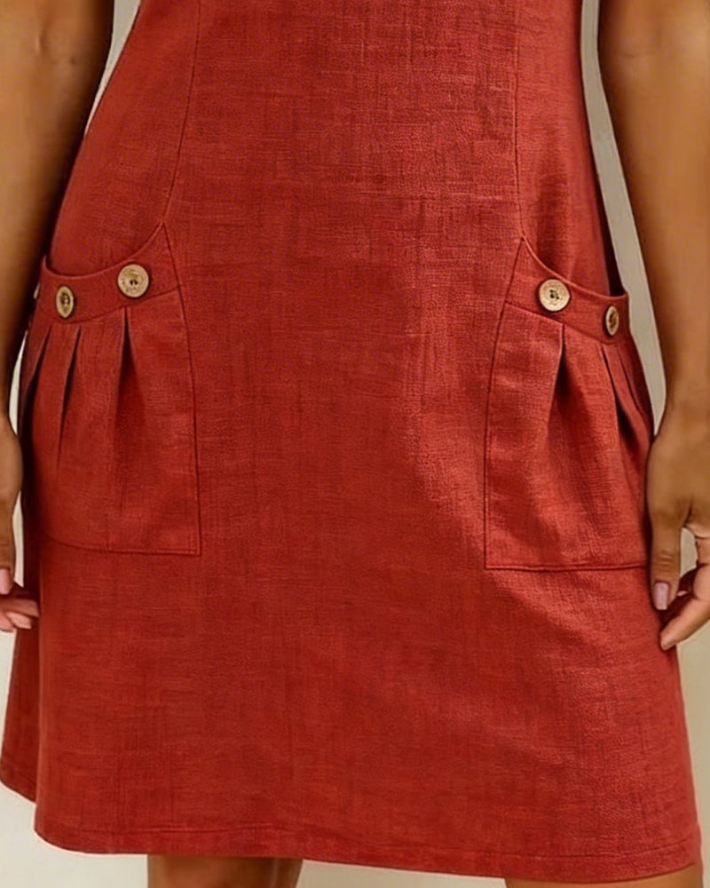 OVWISS | ROBE LÉGÈRE COTON-LIN POUR FEMMES