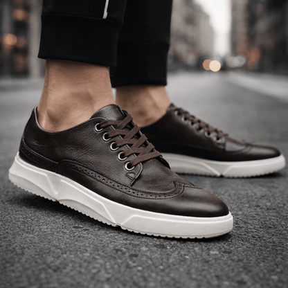 Ethan | Sneakers Cuir Détails Richelieu