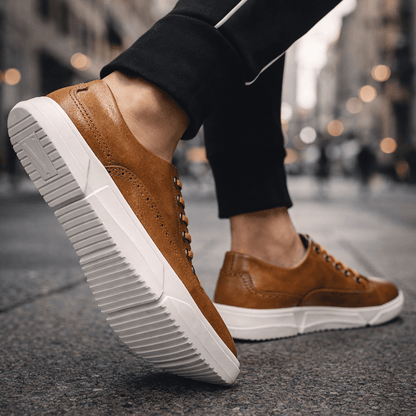 Ethan | Sneakers Cuir Détails Richelieu
