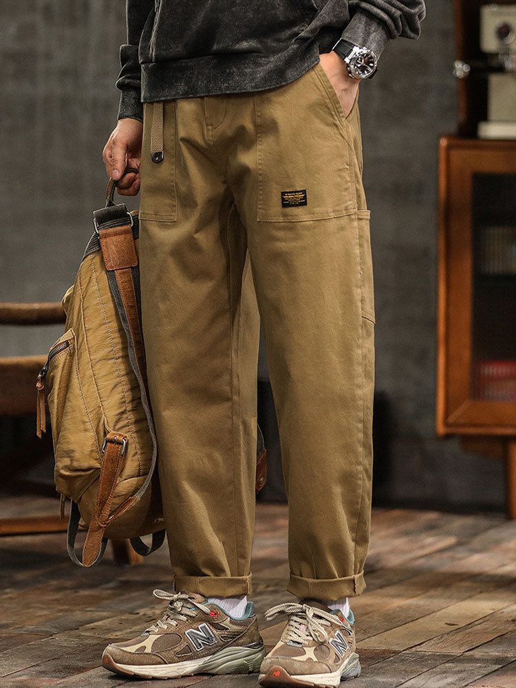 Pantalon utilitaire décontracté homme d’inspiration vintage