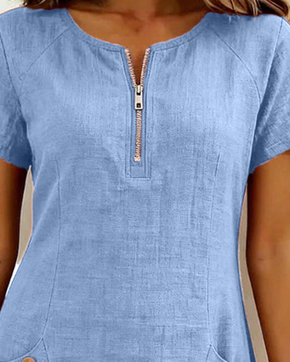 OVWISS | ROBE LÉGÈRE COTON-LIN POUR FEMMES