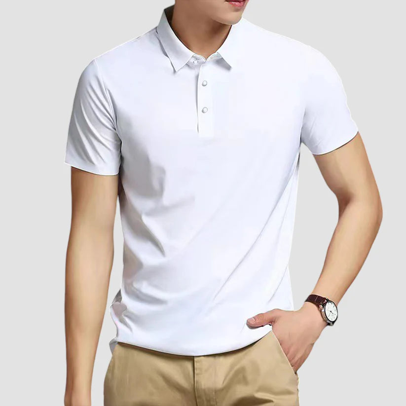 Ovwiss-Polo Stretch Anti-Froissement Sans Repassage